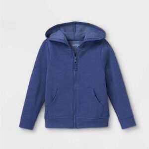 NWT Toddler Solid Fleece Zip-Up Hoodie - Cat & Jack™ Navy